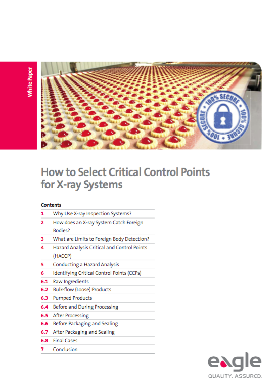 How to Select Critical Control Points for X-ray Systems in the Food Industry