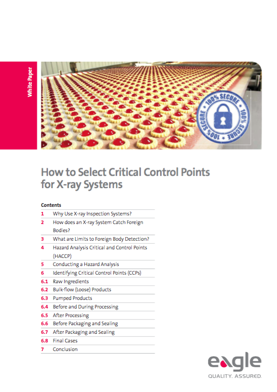 Cmo seleccionar puntos crticos de control para sistemas de rayos X