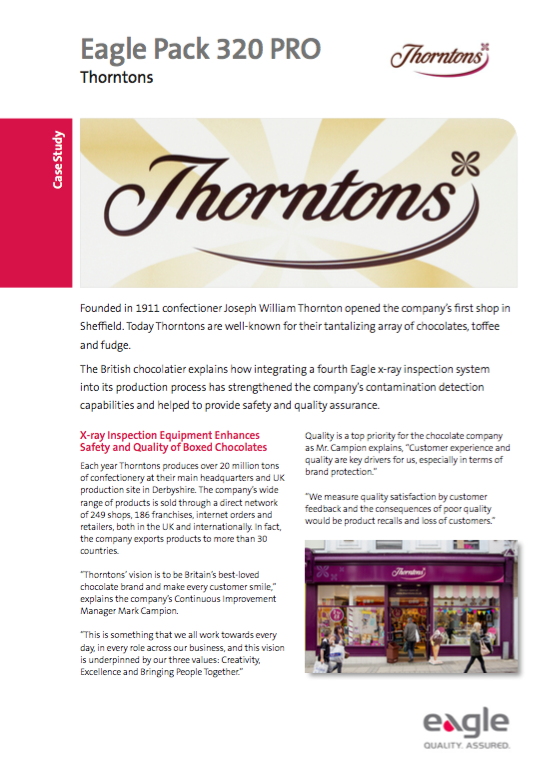 Thorntons: X-ray Inspection Equipment Assures Quality of Boxed Chocolates